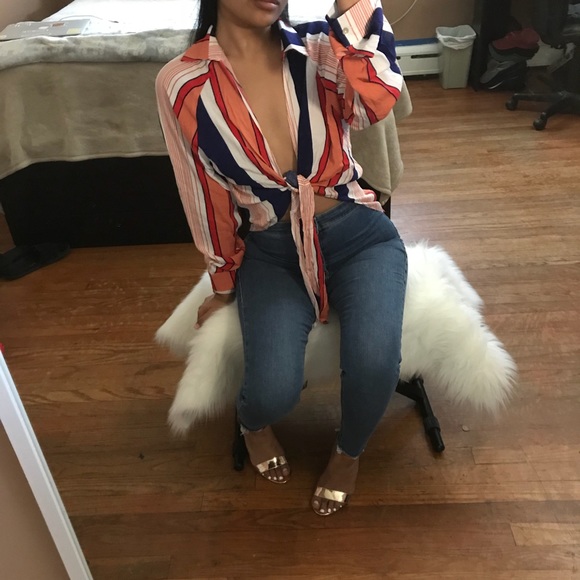 MOVING SALE 💸 Candy Stripe Top - Picture 3 of 5